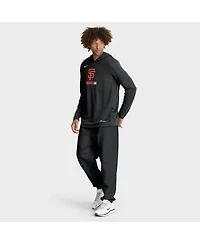 Nike Men's Black San Francisco Giants Authentic Collection Dri-fit Long Sleeve Hooded T-Shirt