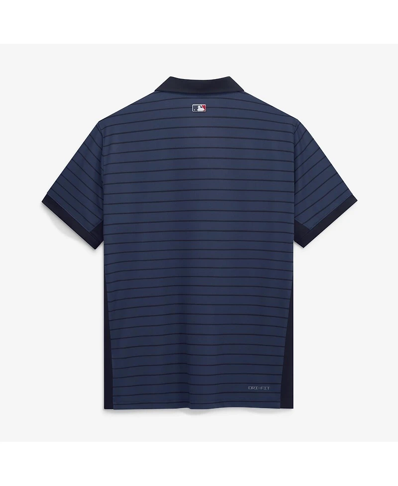 Nike Men's Navy Boston Red Sox Authentic Collection Striped Victory Dri-fit Polo Shirt