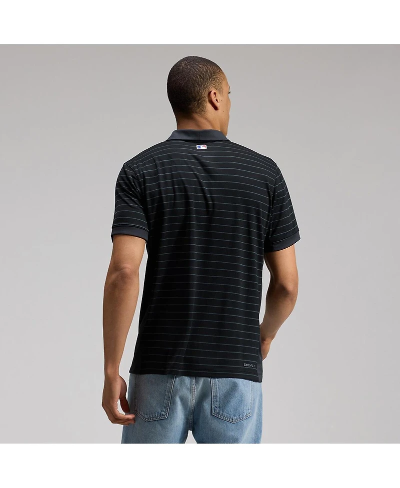 Nike Men's Los Angeles Dodgers Authentic Collection Striped Victory Dri-fit Polo Shirt