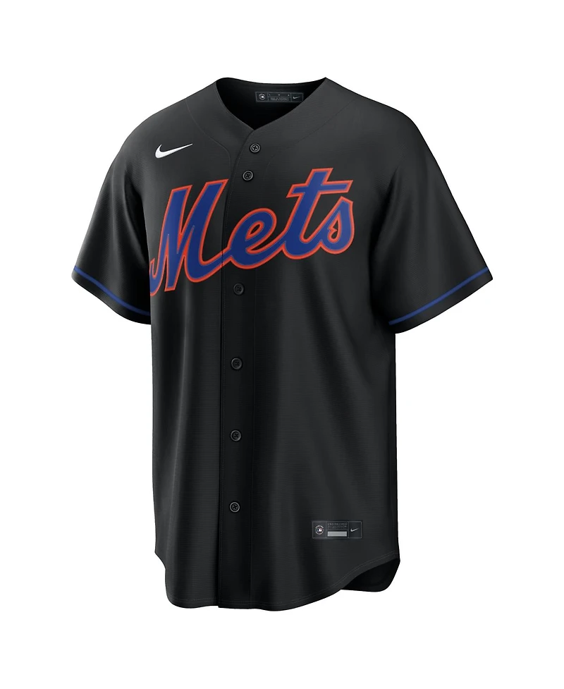 Nike Men's Francisco Lindor Black New York Mets Alternate Replica Jersey