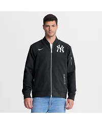 Nike Men's Black New York Yankees Authentic Collection Dugout Relaxed Full-Zip Bomber Jacket