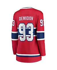 Fanatics Women's Ivan Demidov Red Montreal Canadiens Home Breakaway Player Jersey