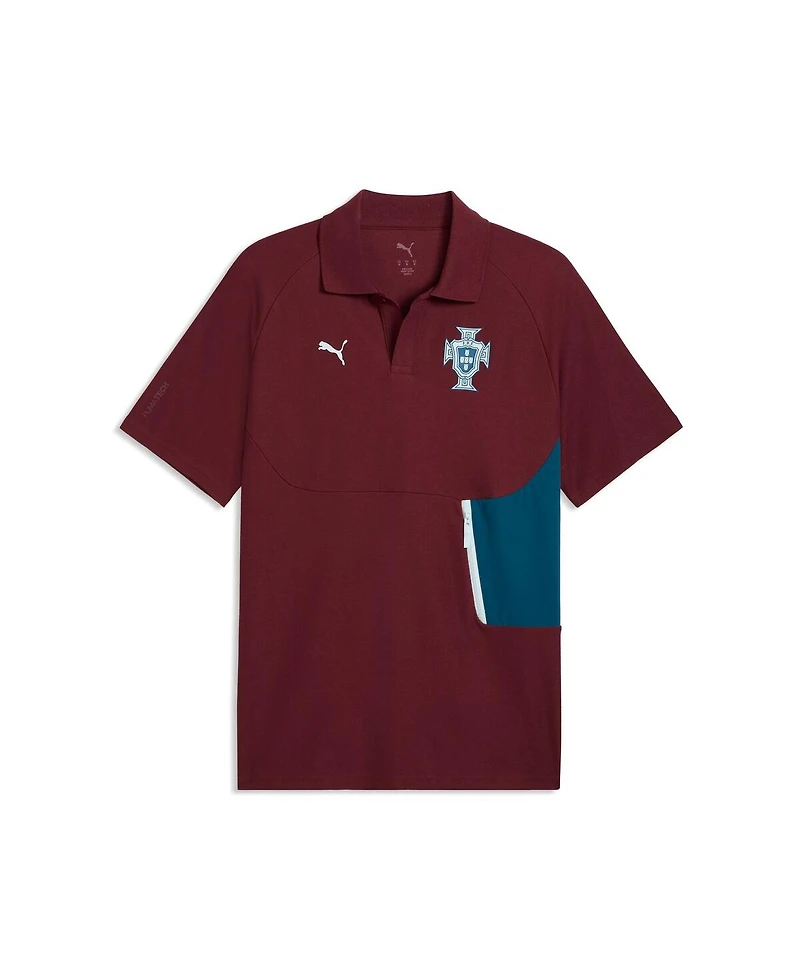 Puma Men's Maroon Portugal National Team Tech Polo Shirt