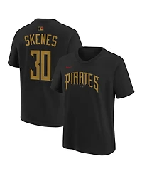Nike Big Boys and Girls Paul Skenes Black Pittsburgh Pirates 2026 City Connect Name & Number T-Shirt