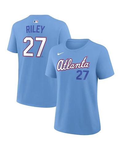 Nike Women's Austin Riley Light Blue Atlanta Braves 2026 City Connect Name Number T-Shirt