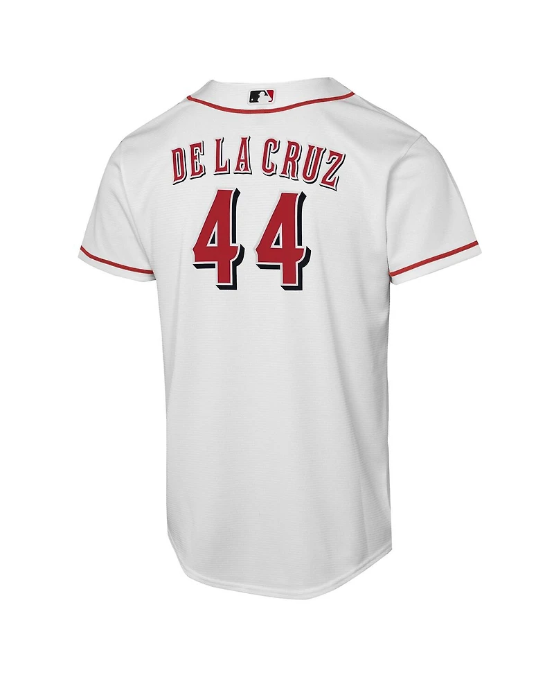 Nike Big Boys and Girls Elly De La Cruz White Cincinnati Reds Home Replica Player Jersey