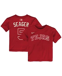 Nike Toddler Corey Seager Red Texas Rangers 2026 City Connect Name Number T-Shirt