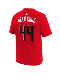 Nike Big Boys and Girls Elly De La Cruz Red Cincinnati Reds 2026 City Connect Name & Number T-Shirt
