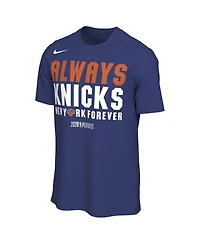 Nike Men's and Women's Blue New York Knicks 2026 Nba Playoffs Mantra T-Shirt