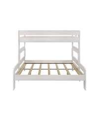Max & Lily Solid Wood Bunk Bed, Modern Farmhouse Platform Bed Frame For Kids