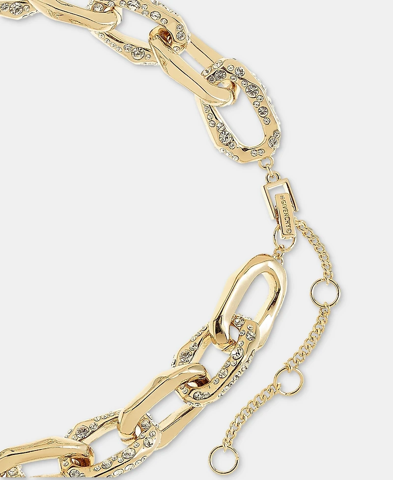 Givenchy Pave Link Collar Necklace, 16" + 3" extender