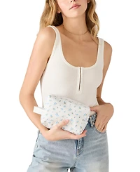 Madden Girl Eddiess Seersucker Mini Zipper Wallet