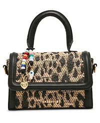 Madden Girl Davinas Straw Mini Top Handle Satchel Handbag