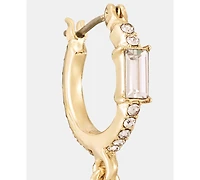 Givenchy Pear-Shape Crystal Charm Hoop Earrings