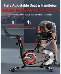 Harison Semi-Commercial Exercise Bike, 400 lbs Capacity, Magnetic with Bluetooth (Hrm-X8F )