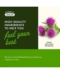 Swanson Milk Thistle, Dandelion and Dock Herbal Liver Support, Overall Health and Wellbeing, 120 Capsules, 1 Pack