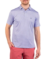 Tailorbyrd Men's Geo Stars Printed Performance Polo