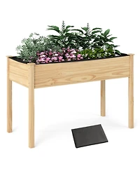 Gouun 47-Inch Raised Vegetable Garden Bed with Drainage Holes