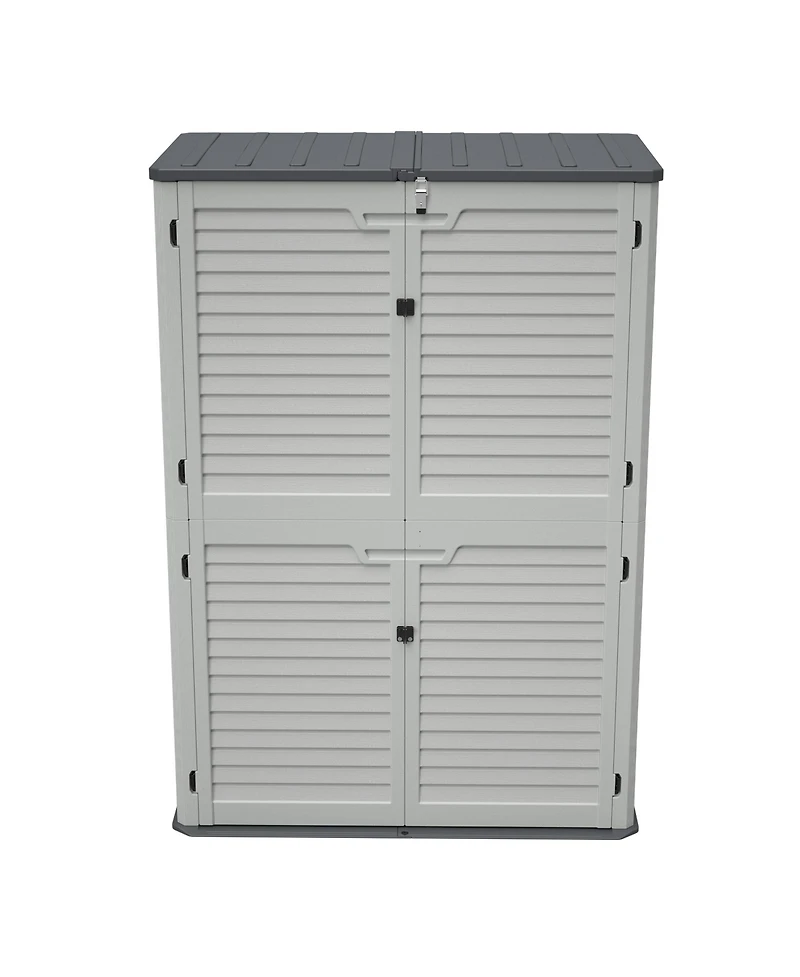 sumyeg Multi-Use Plastic Storage Cabinet with Dividers for Home, Office and Garage Organization