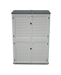 sumyeg Multi-Use Plastic Storage Cabinet with Dividers for Home, Office and Garage Organization
