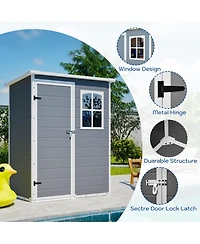 sumyeg Heavy-Duty Outdoor Storage Shed with Double-Layer Resin and Complete Assembly Kit
