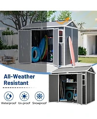 Sumyeg 8 feet 6 feet Outdoor Garden Shed with Lockable Doors