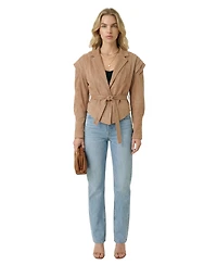 Modenaire Women's Structured Belted Jacket