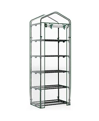Gouun 5-Tier Portable Mini Greenhouse with Roll-Up Door
