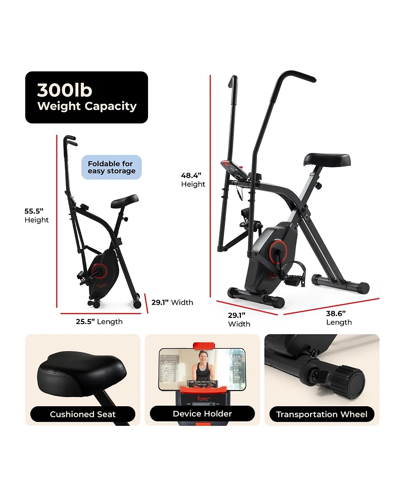 Sunny Health & Fitness Smart Total Body X-Bike