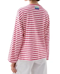 Scalpers Women's Stripes Label Ls Tee