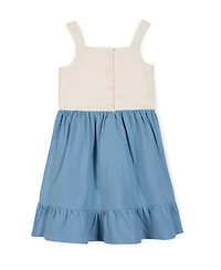 Hope & Henry Little Girls and Organic Knit Tank Sundress with Flounce
