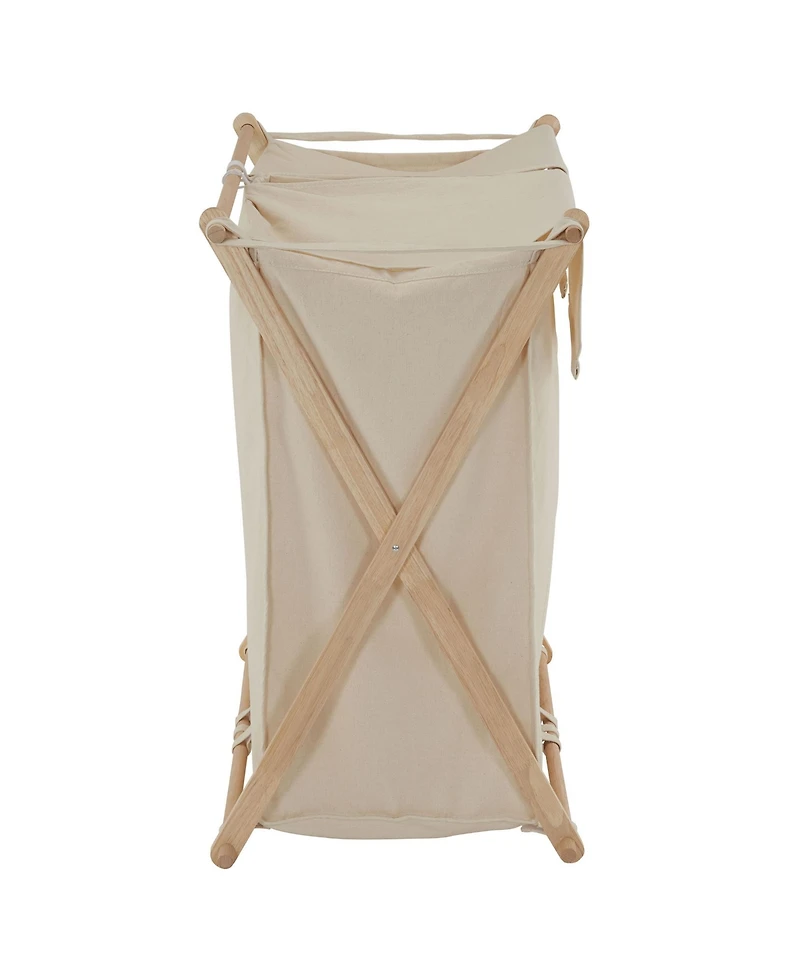 Household Essentials X-Frame Wood Laundry Sorter