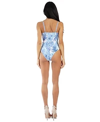 La Moda Clothing Women's Club Moda Blue Floral One-Piece Swimsuit