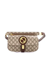 Pre-Owned Gucci Blondie Flap Pocket Belt Bag Gg Coated Canvas