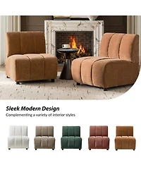 Hulala Home Shalon 28 inches Modern 1-Piece Chenille Channel Tufted Sofa