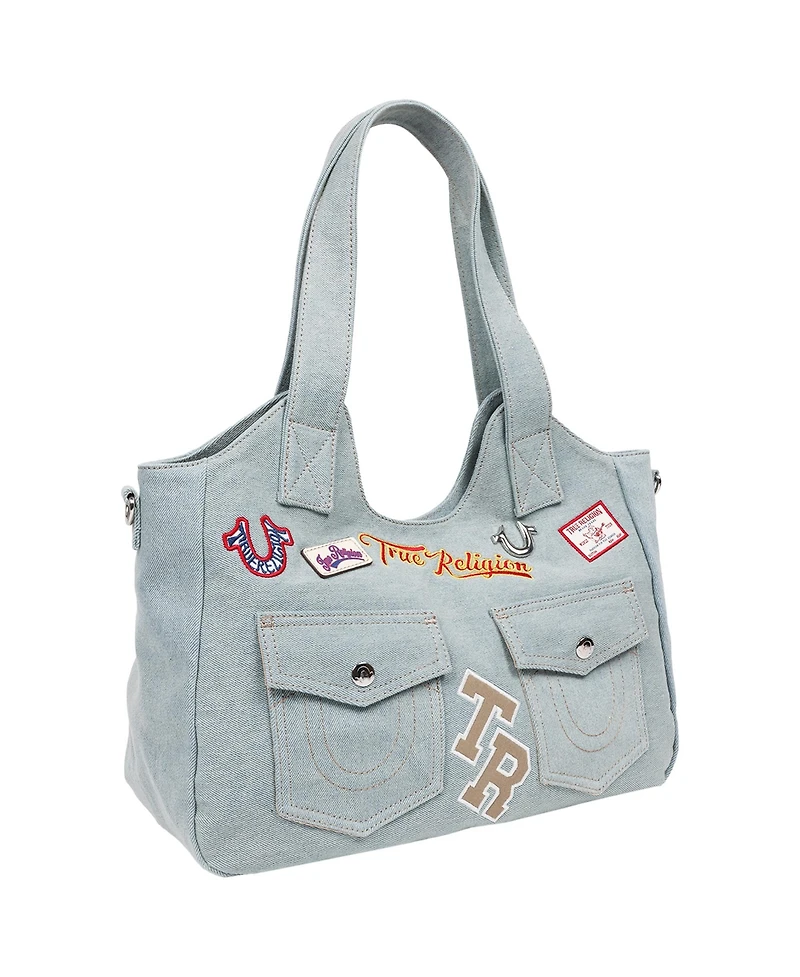 True Religion Agusto Multi Patch Soft Tote