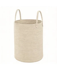 Gnuadz Woven Cotton Rope Laundry Hamper Storage Bin Gift Basket