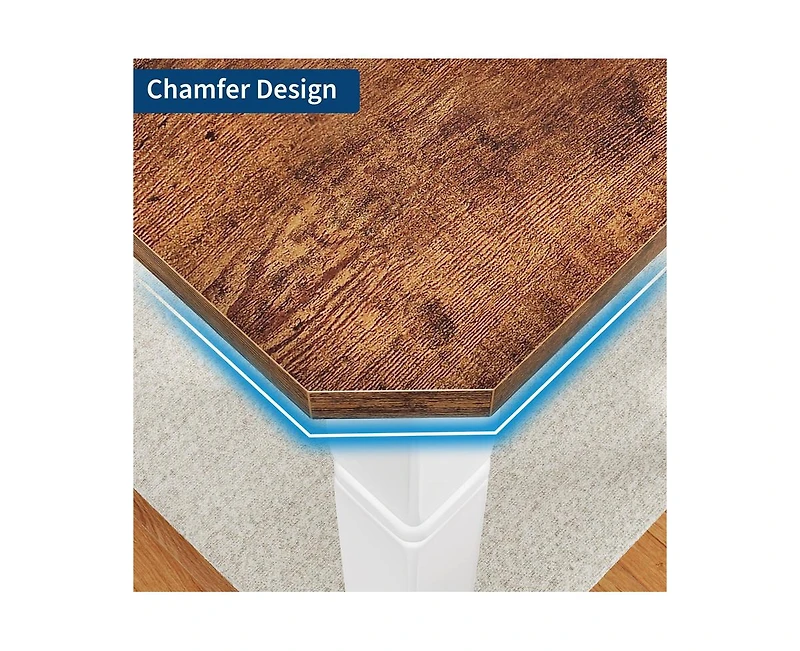 gaomon Industrial 6-8 Person Dining Table with Metal Legs
