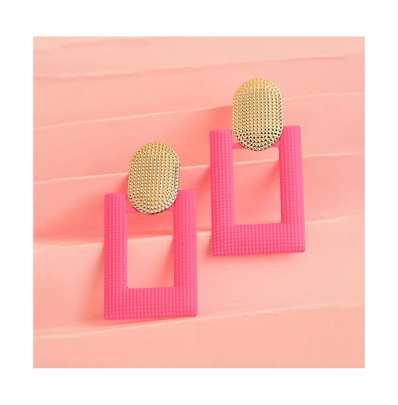 Sohi Women's Geometric Drop Earrings