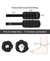 Sportneer Adjustable Ankle Weights 7 lb per Pair with Secure Straps for Yoga Walking Running Aerobics Gym Physical Therapy