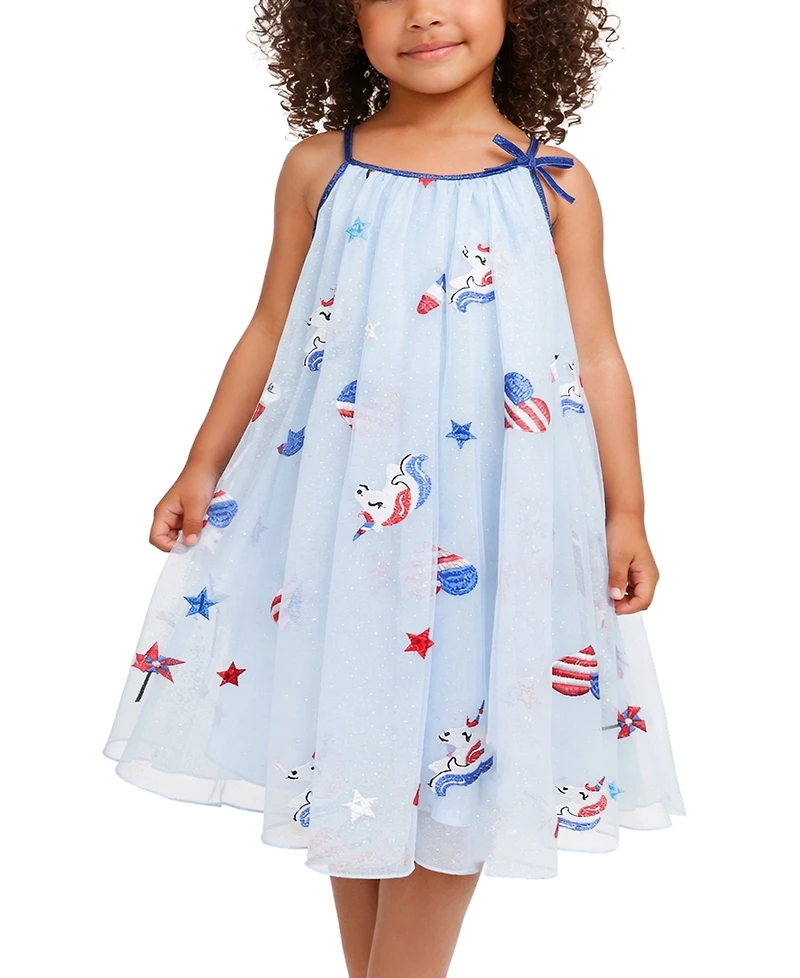 Pink & Violet Girls' 2T-6X Mesh Fluffy Dress