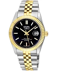 Gevril Men's West Village Swiss Automatic Two toned Ss Ipyg Bracelet Watch