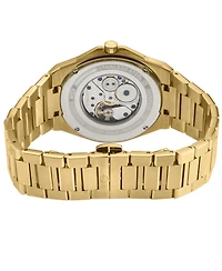 Gevril Men's Montauk Swiss Mechanical Ip Gold Bracelet Watch