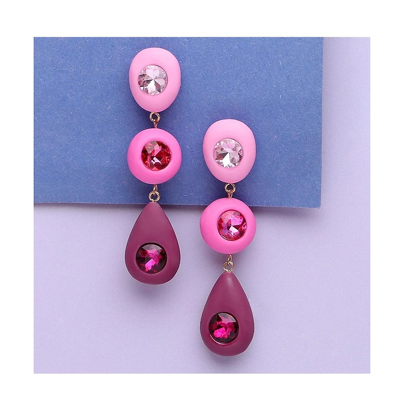 Sohi Women's Bubblegum Drop Earrings