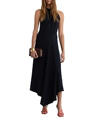 Reiss Women's Drape-Detail Sleeveless Midi Dress