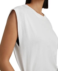 Reiss Women's Cotton Capped Sleeve T-Shirt