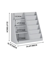 Rainsken Kids Bookshelf and Toy Storage Organizer