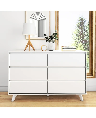 Max and Lily Solid Wood Scandinavian Drawer Dresser