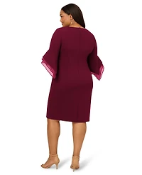 Adrianna Papell Plus 3/4-Sleeve Sheath Dress