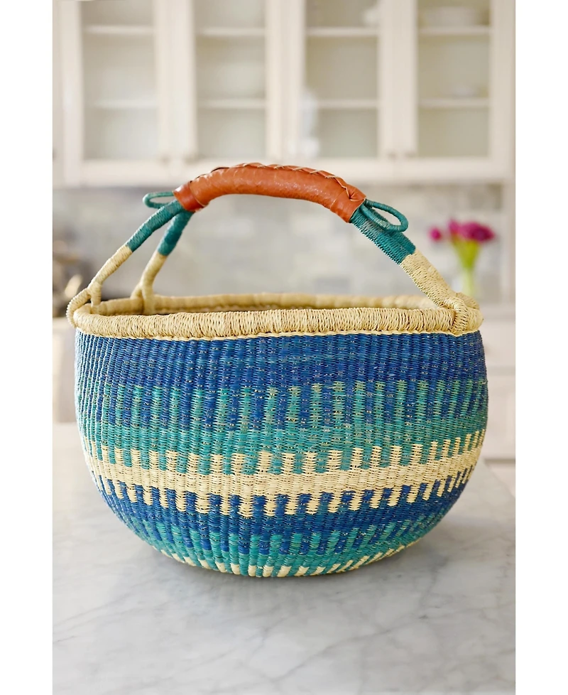 African Modern, Patterned Bolga Basket